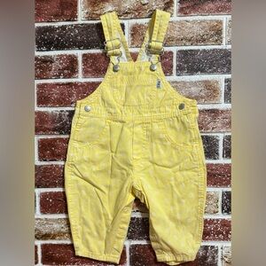 Vintage Sprockets yellow daisy overalls 12m baby girls